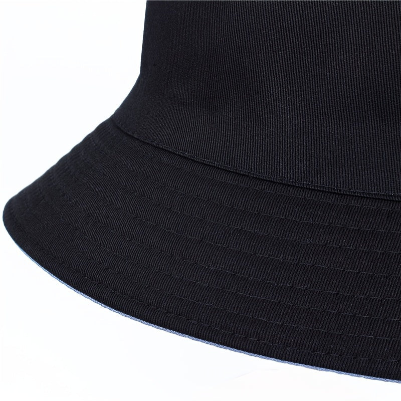 Chic Fake Taxi Print Bucket Hat for Women - High-Quality Cotton Blend, Sun Protection, Non-Stretch, Knit Design, Hand Washable