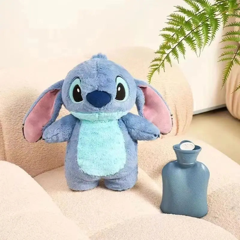 Stitch Disney Anime Winter Extra Large Plush Hot Water Bottle Women's Home Water Filling Hand Warmer Holiday Gift For Girlfriend