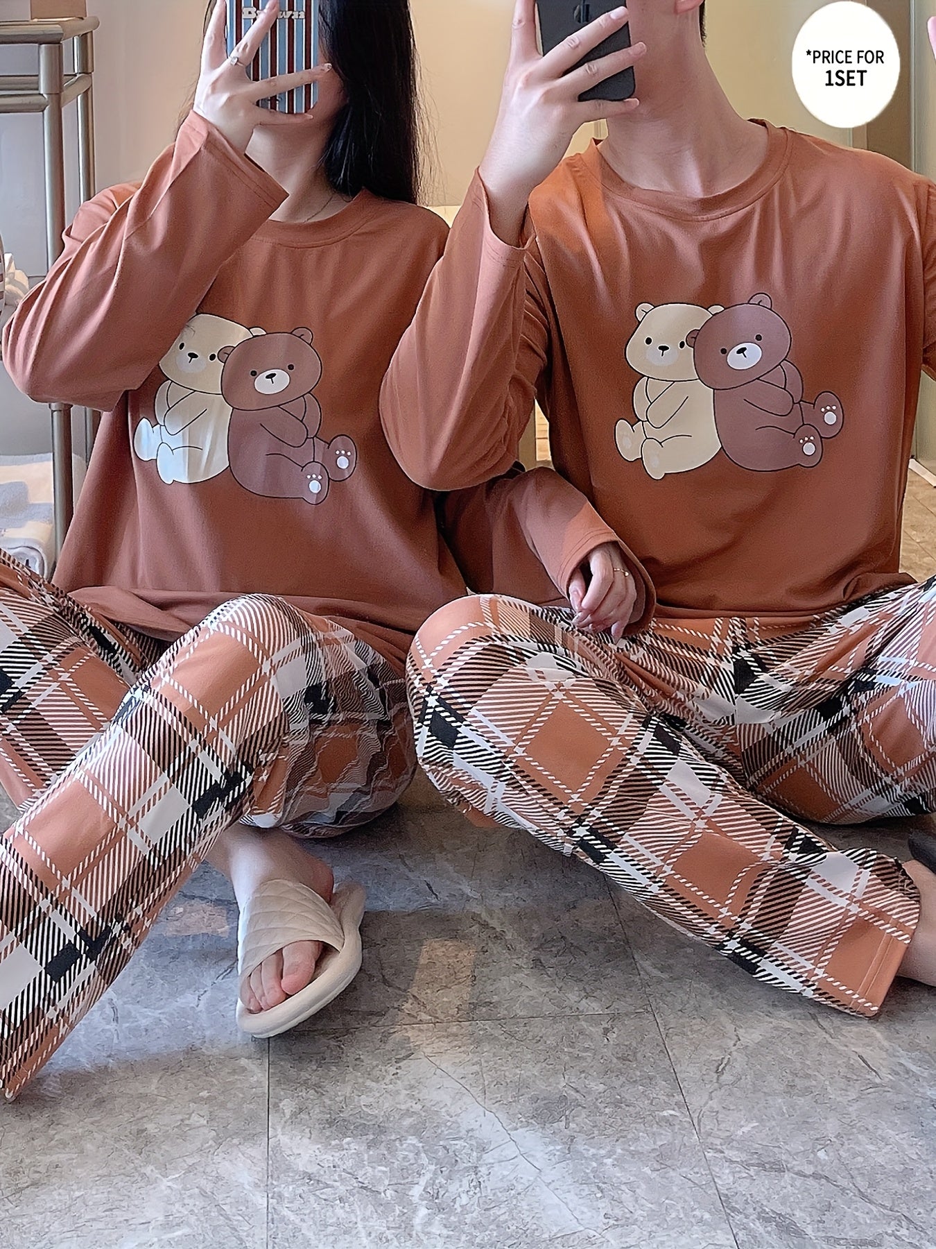 Valentine'S Day Matching Outfits for Couples, a Set of Soft And Comfortable Loungewear with Long Sleeves, Elastic Waist Long Pants, Suitable for All Seasons, Can Be Worn Outside, Casual Wear for Spring And Autumn, Sleepwear S